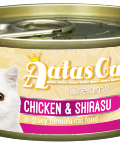 Aatas Cat Creamy Chicken & Shirasu in Gravy 80g