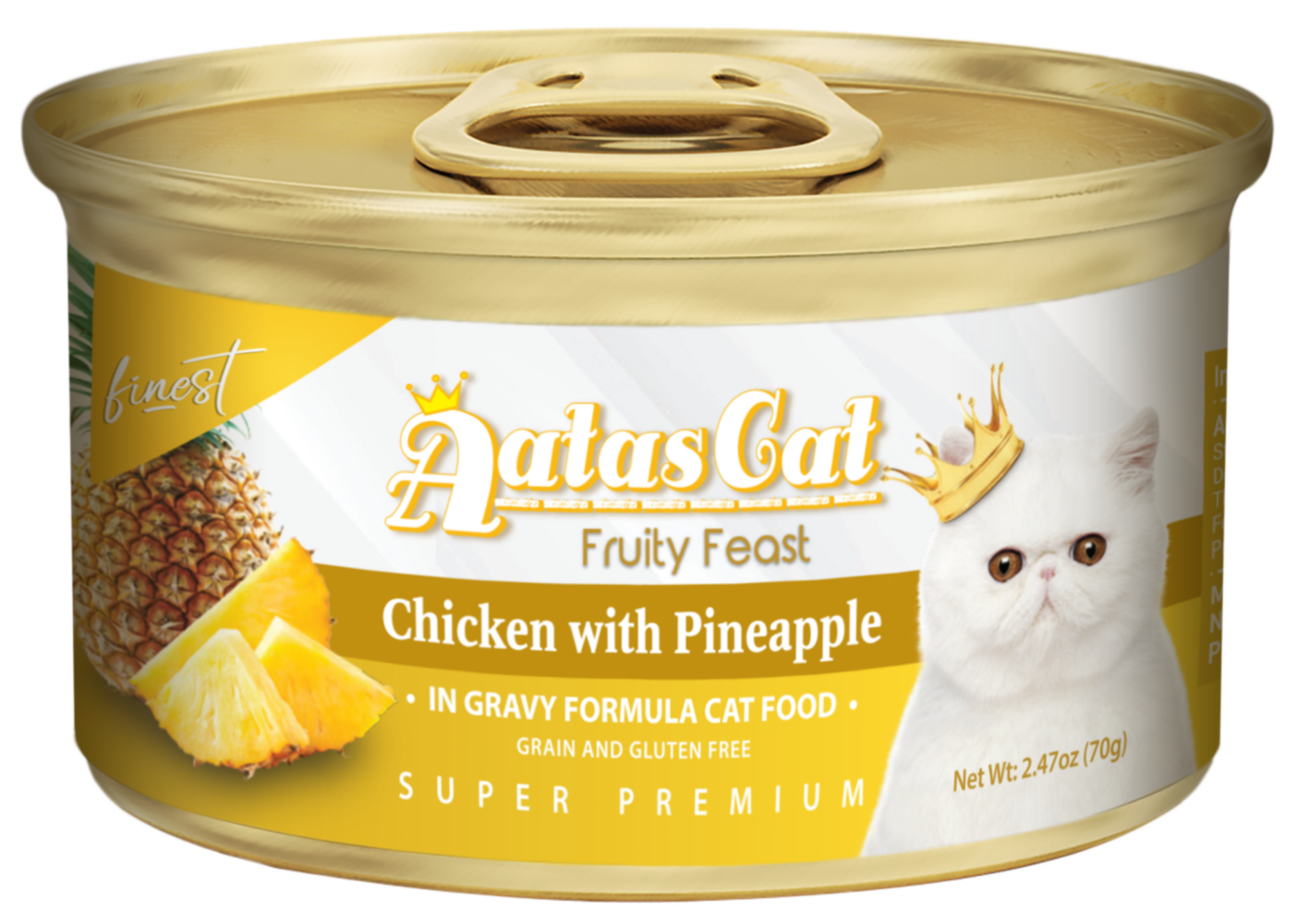 Aatas Cat Finest Fruity Feast Chicken with Pineapple in Gravy 70g