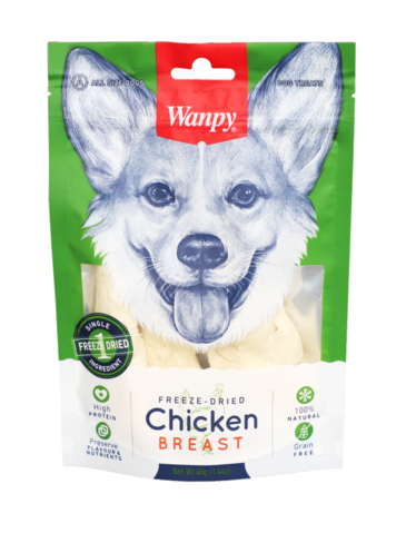 Wanpy Freeze Dried Chicken Breast Dog Treats 40g