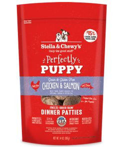  Stella & Chewy's Perfectly Puppy Chicken & Salmon Freeze-Dried Raw Patties 14oz