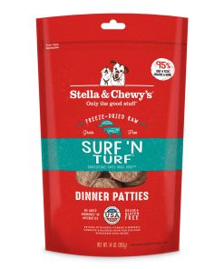 Stella & Chewy's Surf ‘N Turf Freeze-Dried Raw Dinner Patties (2 Sizes)