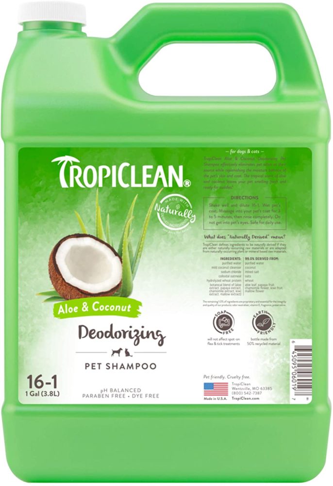 TropiClean Aloe & Coconut Shampoo (Deodorizing)