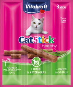 Vitakraft Cat Stick Mini Chicken & Cat Grass 3pcs