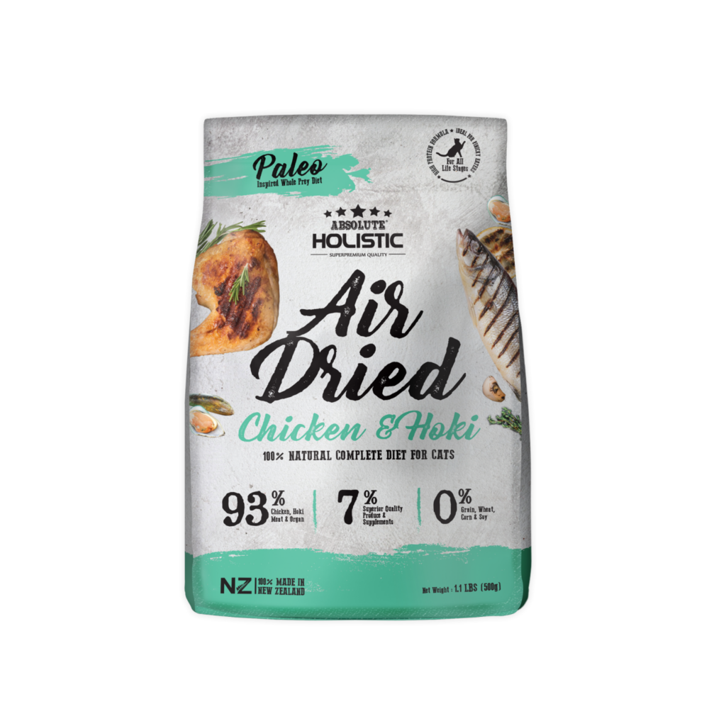 Absolute Holistic Air Dried Chicken & Hoki For Cat 500g