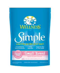 Wellness Simple Grain-Free Salmon & Potato Formula for Small Dog Breed 4lb