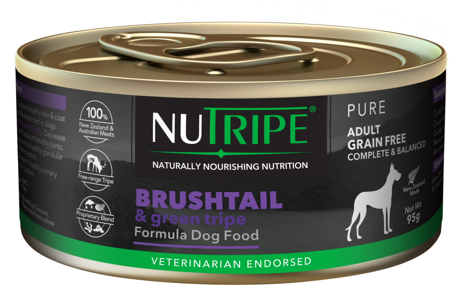 Nutripe Pure Brushtail & Green Tripe Dog