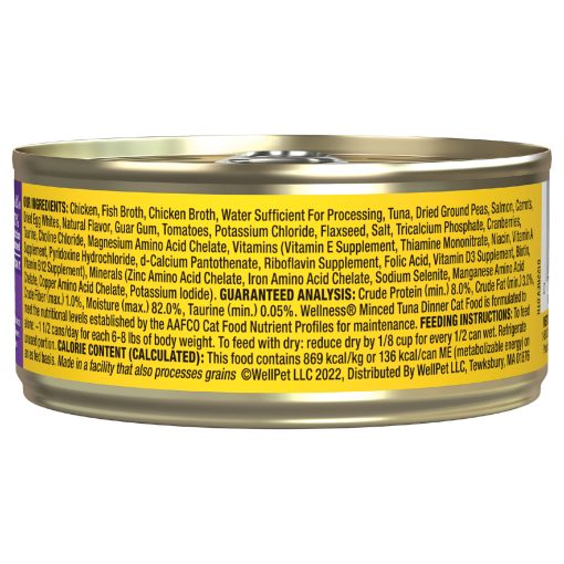 Wellness Complete Health  Minced Tuna Dinner for Cat 5.5oz - Image 2