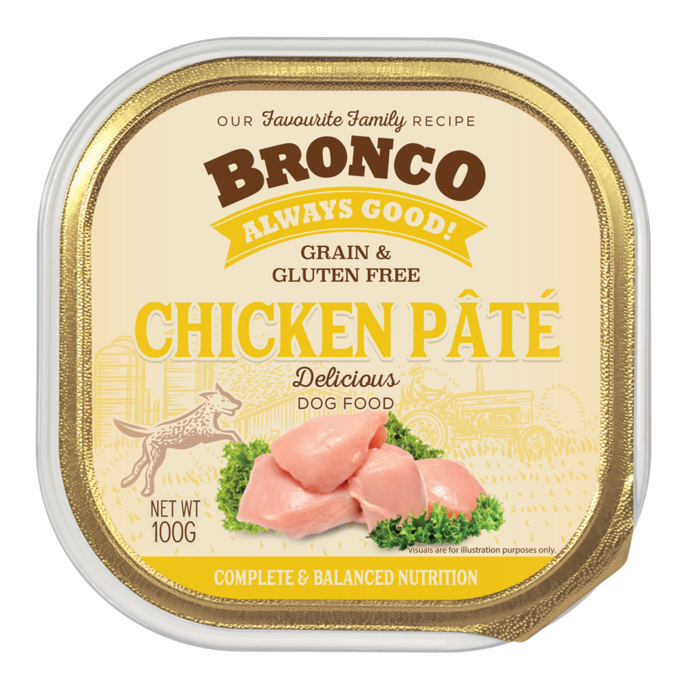 Bronco Chicken Pate Tray 100g
