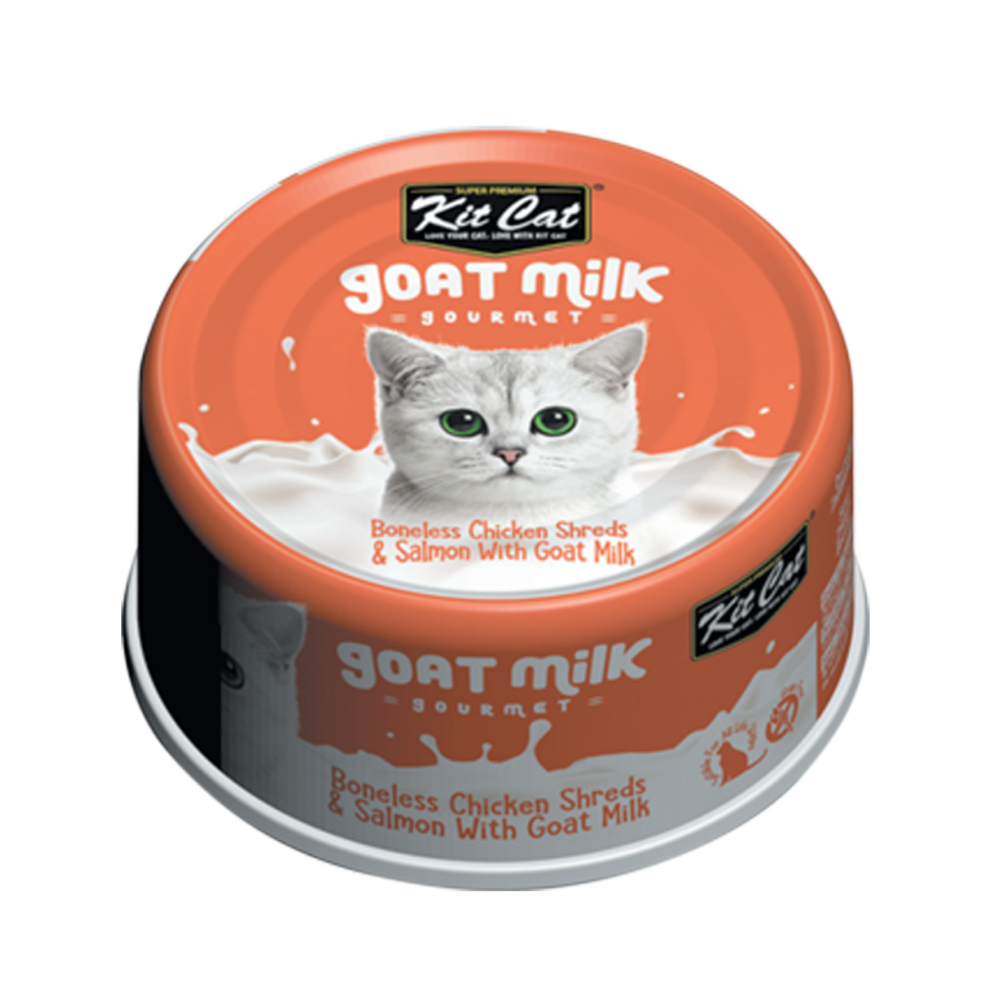 Kit Cat Goat Milk Gourmet Chicken & Salmon 70g