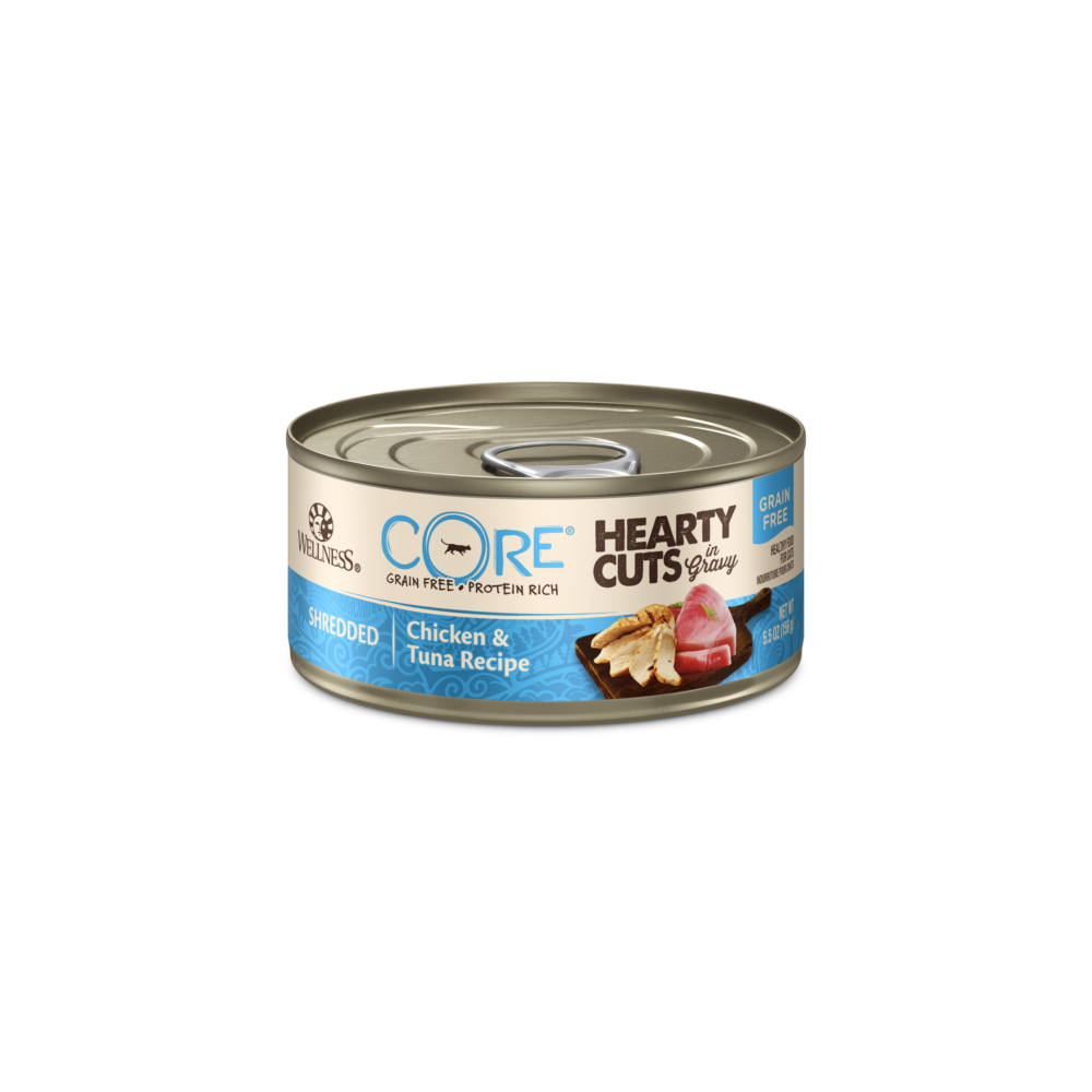 Wellness Core Hearty Cuts in Gravy for Cat – Shredded Chicken & Tuna 5.5oz