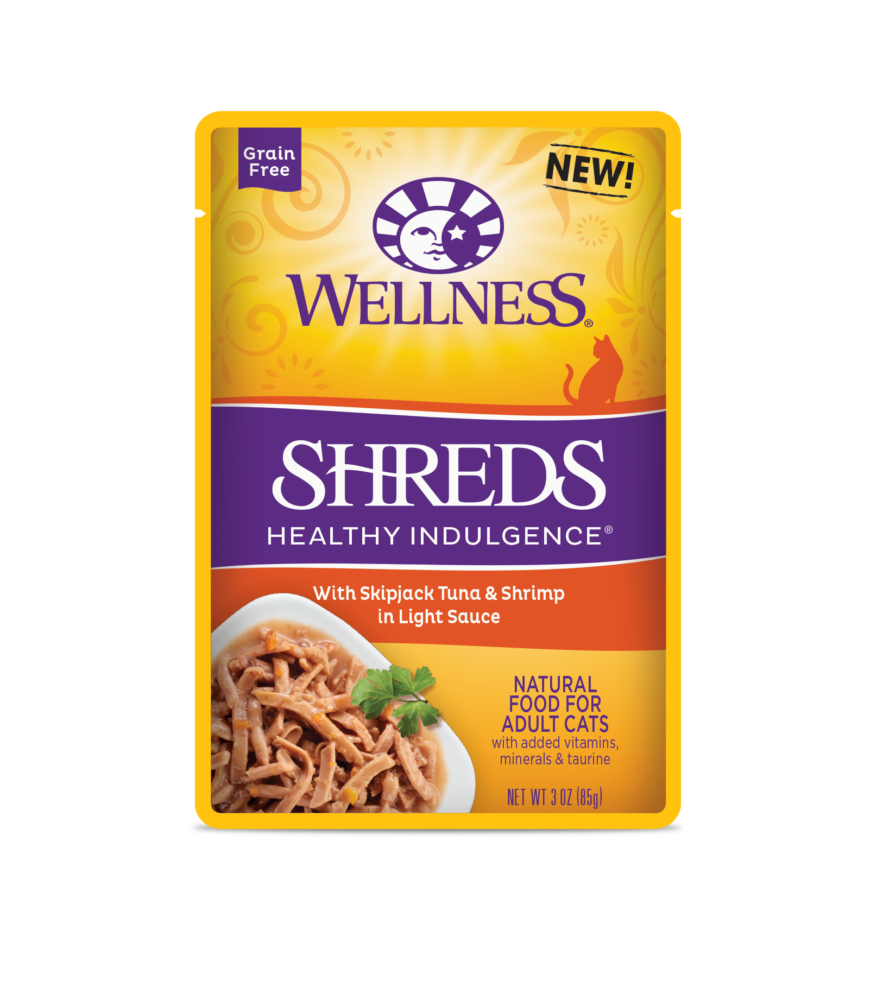 Wellness Cat Indulgence Shreds – Tuna & Shrimp 3oz