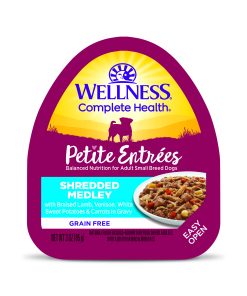 Wellness Petite Entrée  Shredded Medley Braised Lamb, Venison, White Sweet Potatoes & Carrots for Dog