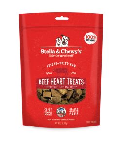 Stella & Chewy’s Single Ingredient Beef Heart Freeze-Dried Raw Dog Treats 3oz