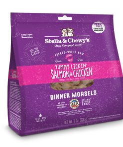 Stella & Chewy's Yummy Lickin' Salmon & Chicken Dinner Morsels Freeze-Dried Raw Cat Food (2 Sizes)
