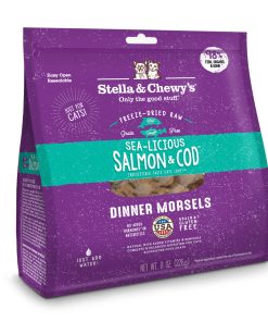 Stella & Chewy's Sea-licious Salmon & Cod Dinner Morsels Freeze-Dried Raw Cat Food 8oz