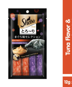 Sheba Melty Cat Treats Cat Snacks - Tuna & Tuna and Seafood 48g