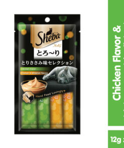 Sheba Melty Cat Treats Cat Snacks - Chicken & Chicken and Whitefish 48g