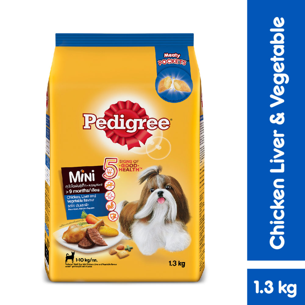 Pedigree Dog Food Dry Food Mini Chicken, Liver & Veg 1.3kg