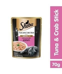 Sheba Pouch Cat Food Wet Food Tuna & Crab Stick 70g