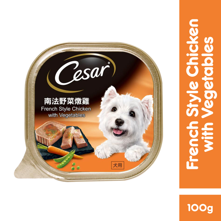 Cesar Dog Food Wet Food French Style Chicken with Vegetables 100g