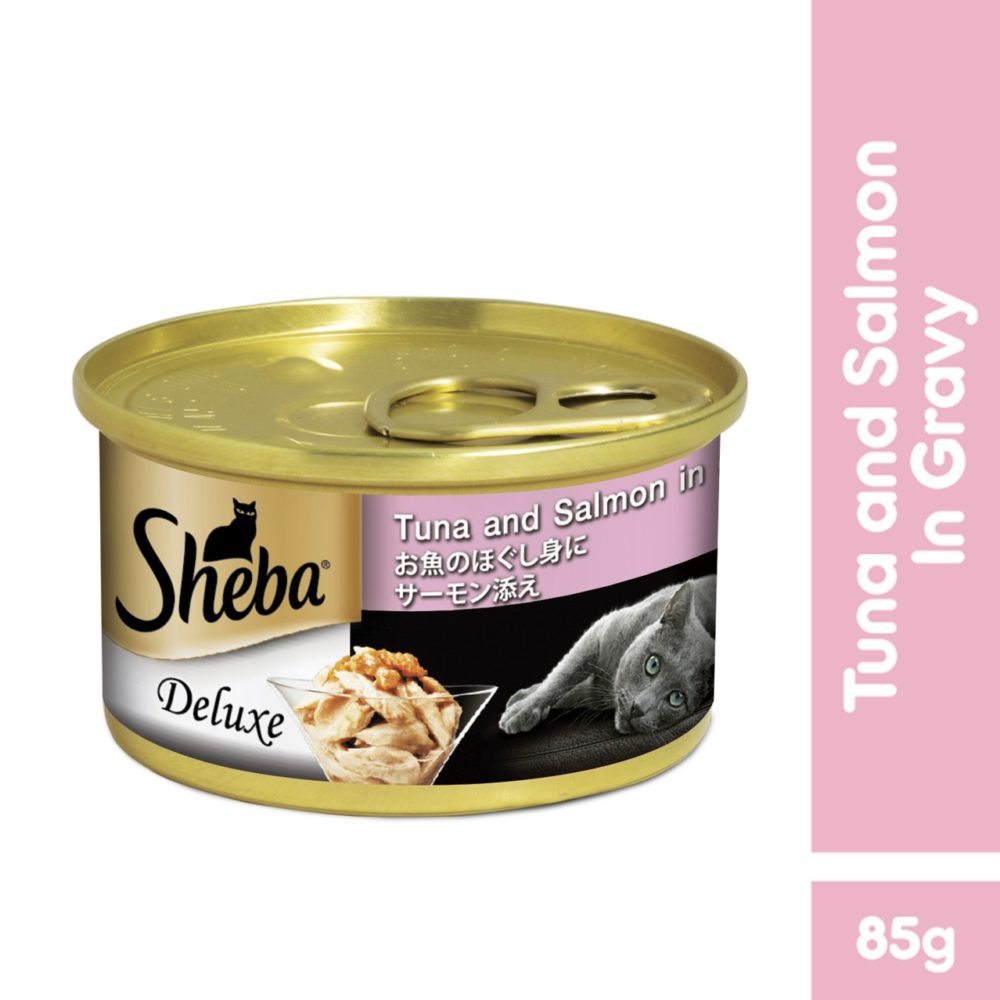 Sheba Can Cat Food Wet Food Tuna and Salmon in Gravy 85g
