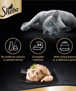 Sheba Can Cat Food Wet Food Tuna and Salmon in Gravy 85g