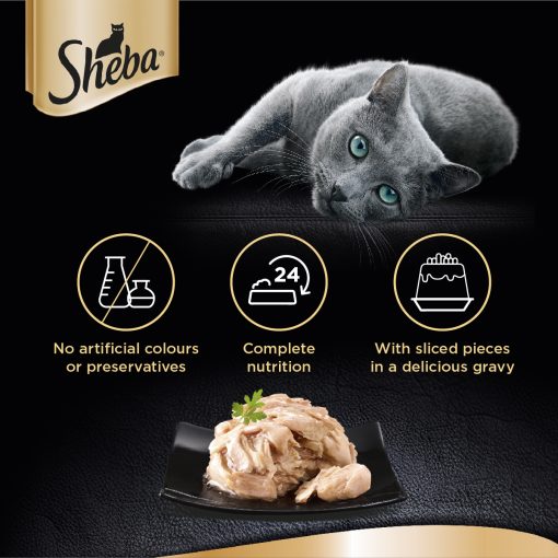 Sheba Can Cat Food Wet Food Tuna and Salmon in Gravy 85g