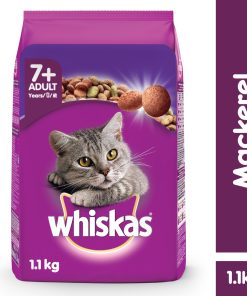 Whiskas Cat Food Dry Food Senior Mackerel 1.1kg
