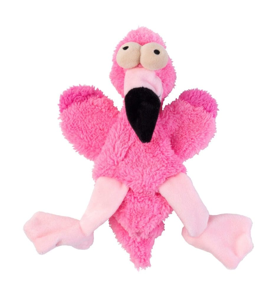 FuzzYard Dog Toy Flat Out Nasties - Flo the Flamingo