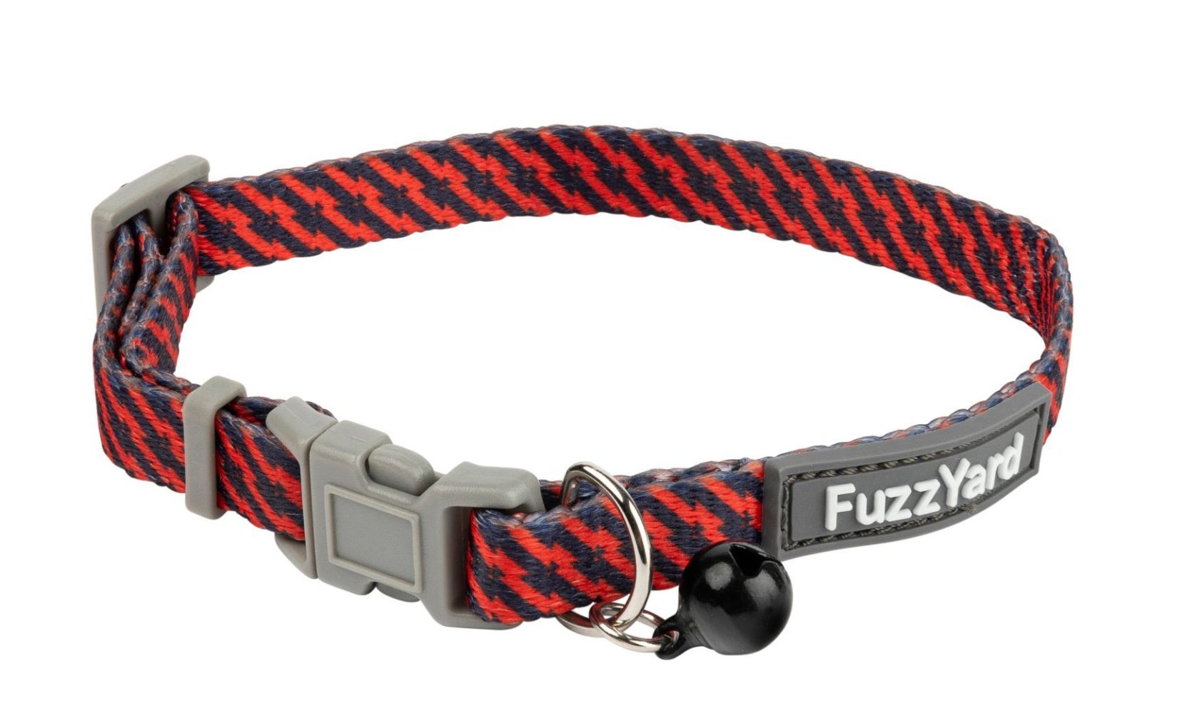FuzzYard Cat Collar - Tabbytooth Red/Navy