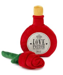 FuzzYard Dog Toy - I Heart you Potion/Rose - 2 Pack