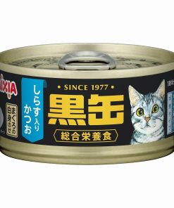 Aixia Kuro-Can Mini Tuna & Skipjack Tuna with Whitebait Wet Food for Cats 80g