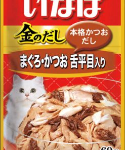 CIAO Tuna Golden Stock Pouch with Solefish in Jelly Wet Food for Cats 60g
