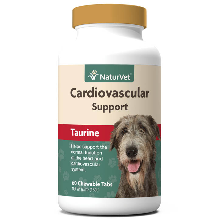 Naturvet Cardiovascular Support Plus Taurine For Dogs Heart Health 60ct