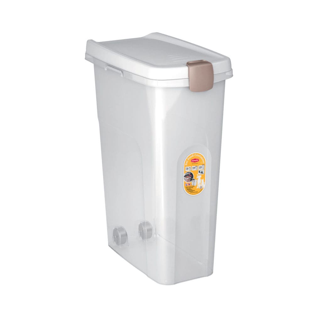 Stefanplast Premium Food Container Clear with Wheels 40L