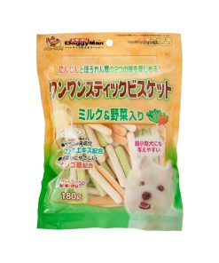 Doggyman Bowwow Milk & Vegetable Stick Biscuit Dog Treats 180g