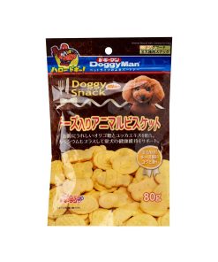 Doggyman Doggy Snack Animal Biscuit with Cheese Dog Treats 80g