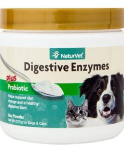 NaturVet Digestive Enzymes Powder Plus Pre & Probiotics For Dog & Cat 8oz