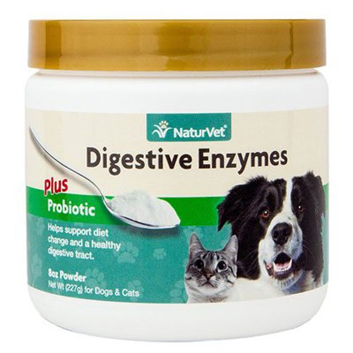 NaturVet Digestive Enzymes Powder Plus Pre & Probiotics For Dog & Cat 8oz