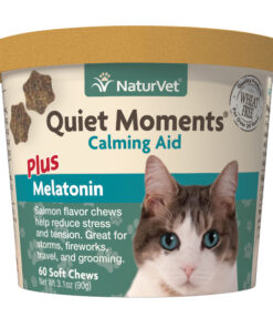 Naturvet Quiet Moments Calming Aid Plus Melatonin for Cats 60ct