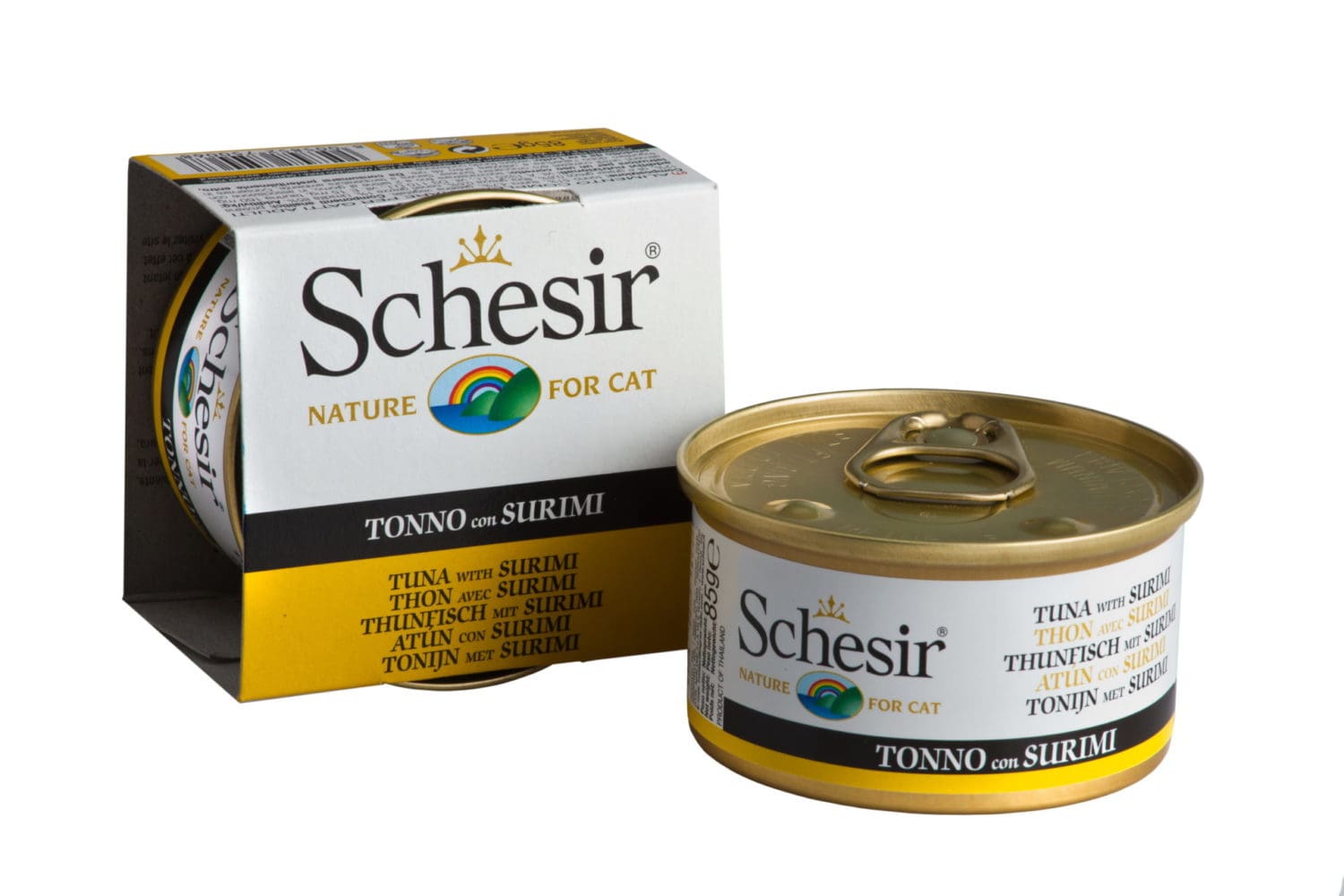 Schesir Cat Can in Jelly Tuna with Surimi Wet Cat Food 85g