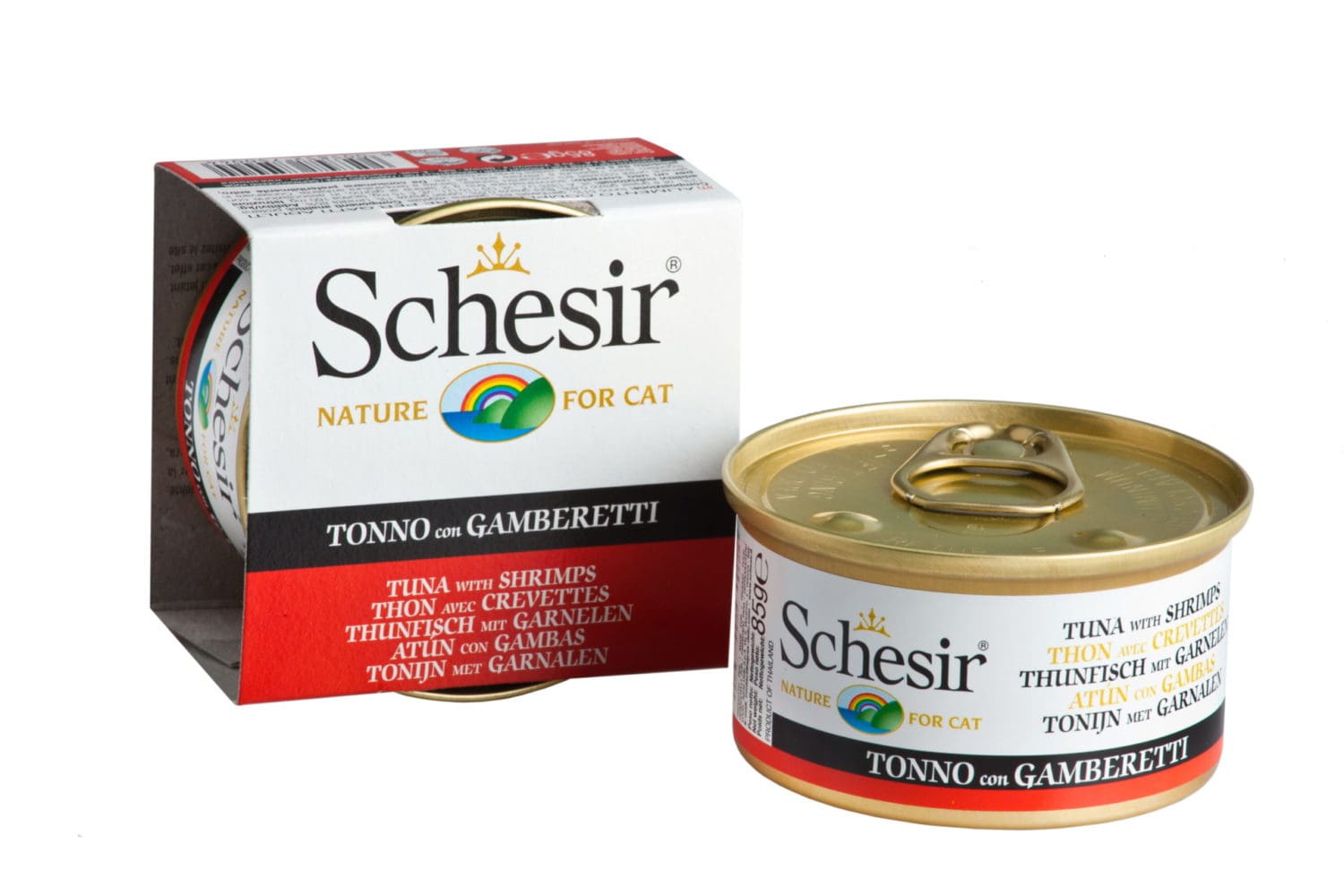 Schesir Cat Can in Jelly Tuna with Shrimps Wet Cat Food 85g