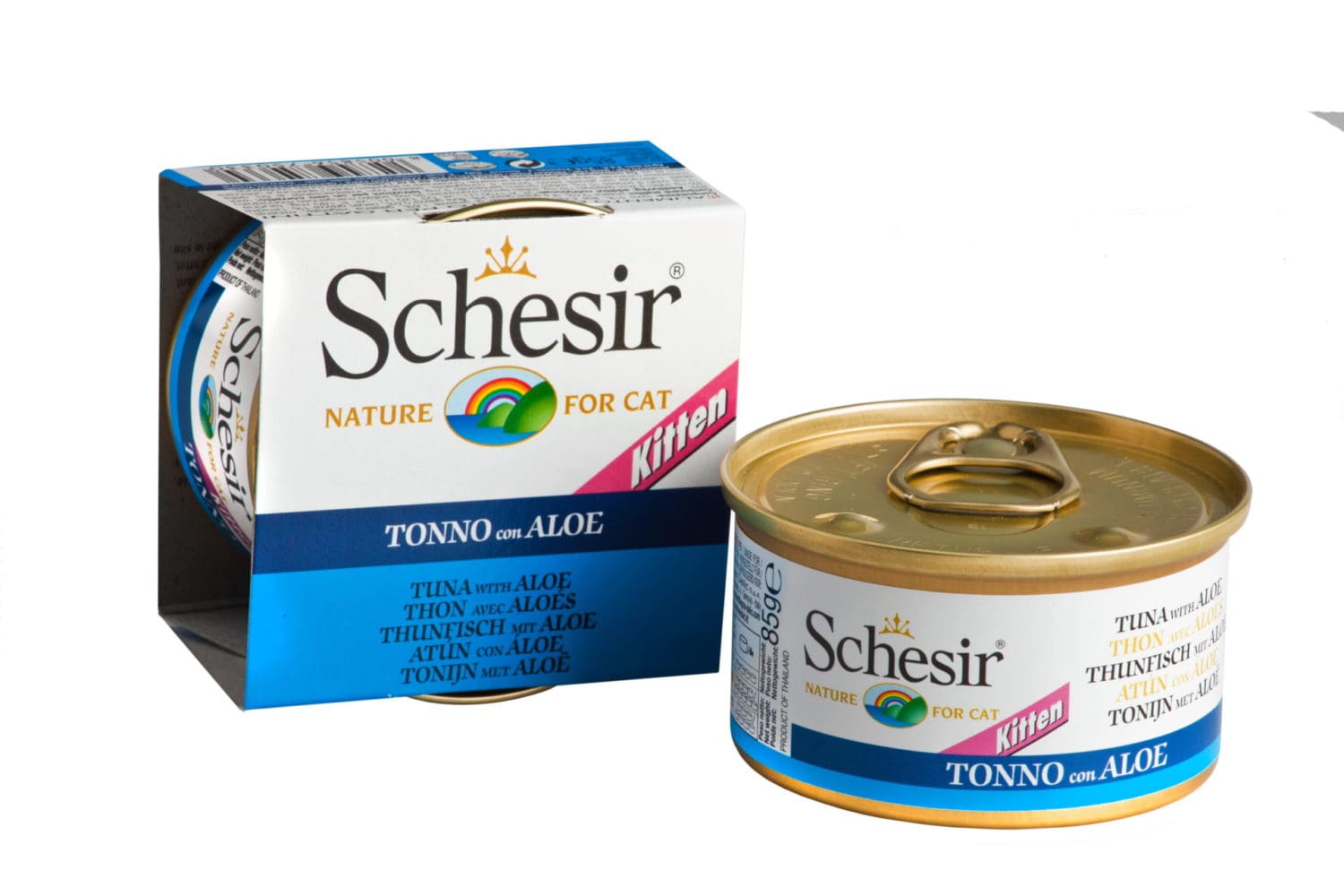 Schesir Cat Can in Jelly Kitten Tuna with Aloe Wet Cat Food 85g