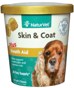 NaturVet Skin & Coat Plus Breath Aid for Dog 70ct