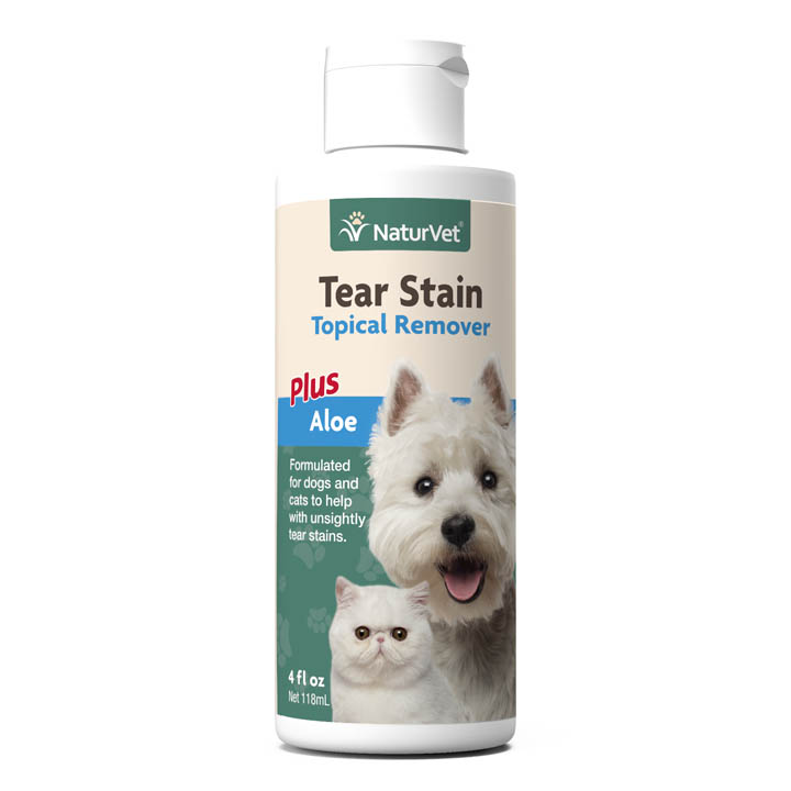 NaturVet Tear Stain Topical Remover Plus Aloe for Dog & Cat 4oz