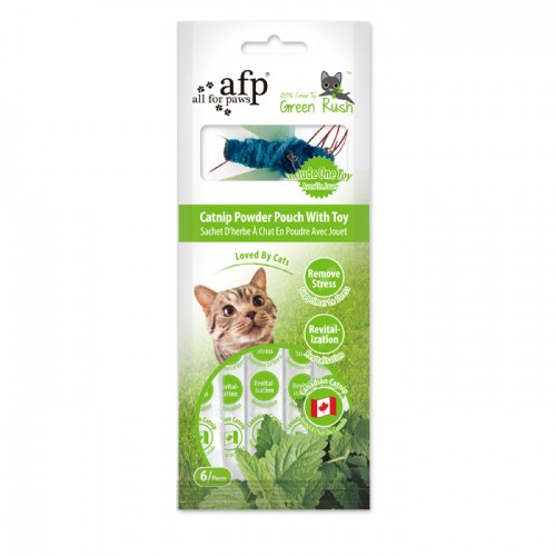 AFP Green Rush Catnip Powder Pouch with Toy