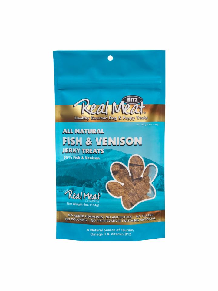 Real Meat All Natural Fish & Venison Jerky Treat