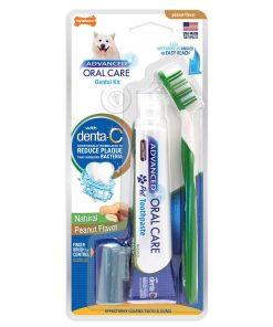 Nylabone Advanced Oral Care Natural Dog Dental Kit - Peanut 2.5 oz