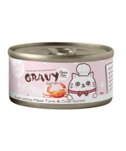 Jollycat Fresh White Meat Tuna & Crab in Gravy Canned Food for Cats 80g