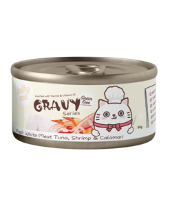 Jollycat Fresh White Meat Tuna & Shrimp & Calamari in Gravy Canned Food for Cats 80g